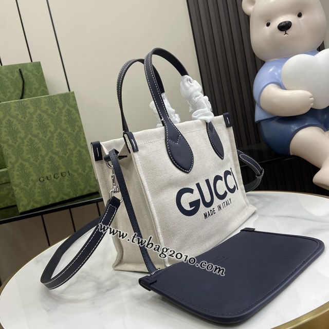 gucci專櫃2024早春系列帆布手提袋 古馳飾Gucci印花迷你托特包 jcp1612